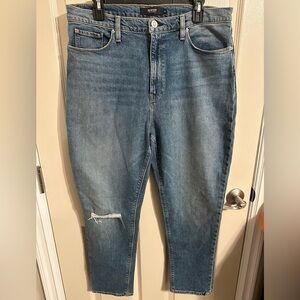 Hudson Los Angeles Bettie High Rise Taper Slim Blue Jeans, Sz 33, NWT